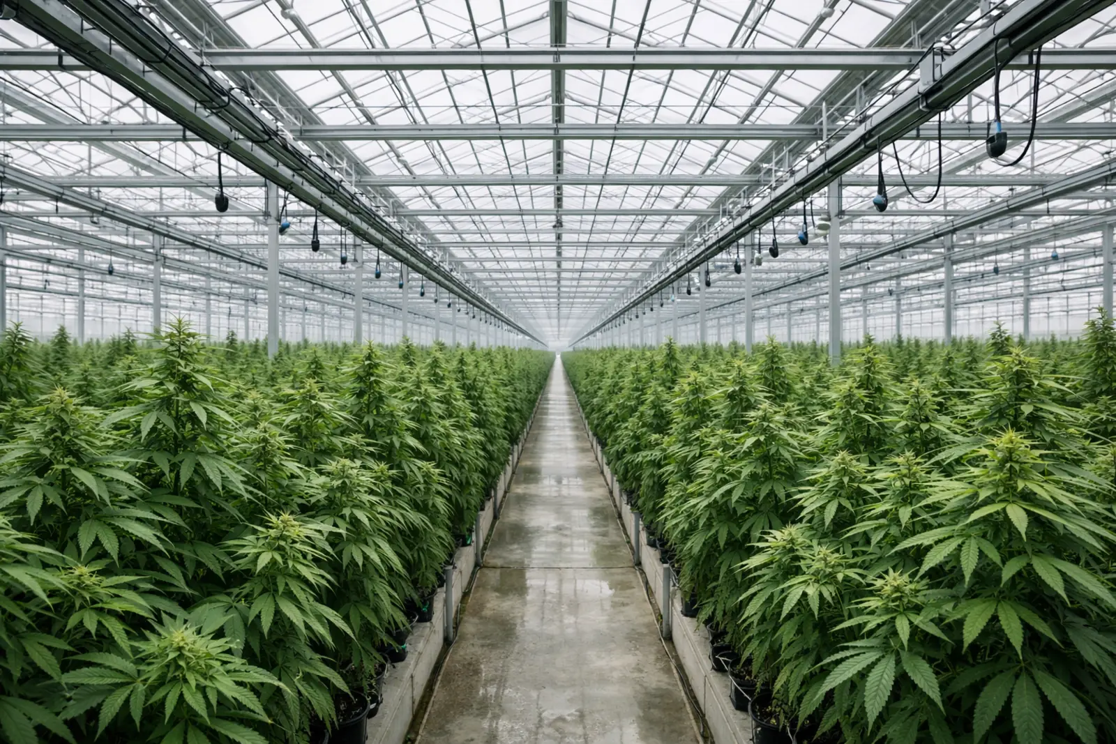 High-tech hemp greenhouse